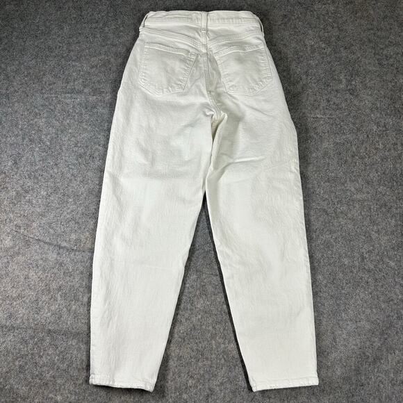 Abercrombie & Fitch Jeans Women’s 2 The 80s Mom Ultra High Rise Tapered White - Picture 7 of 9